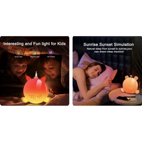 Chimiage Aurora Sunrise Simulation Alarm Clock: Bluetooth Wake-Up Light (NIB) - Picture 4 of 8